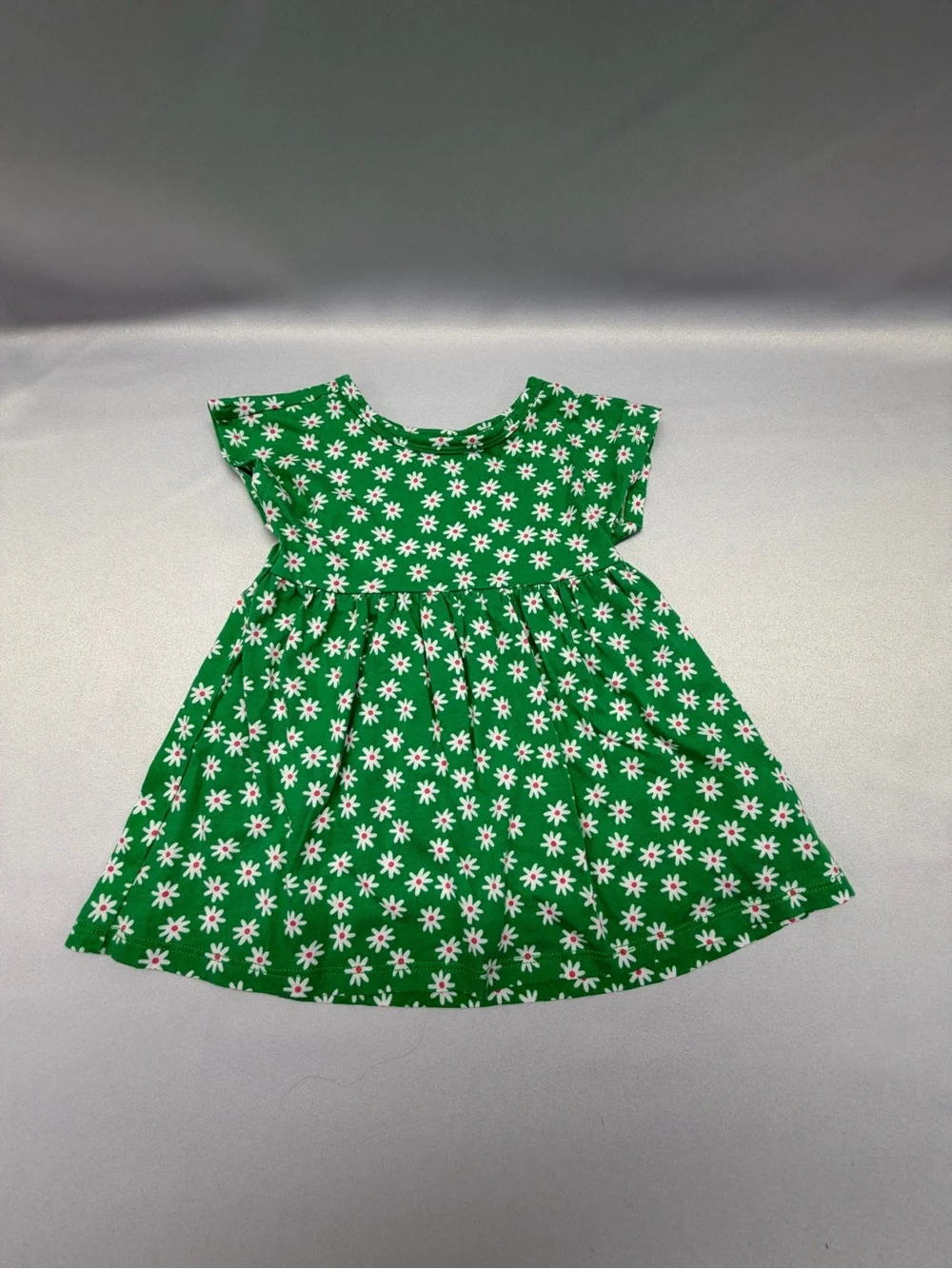 Old Navy Baby Girl Daisy Dress | Green Floral | GUC | 6–12M